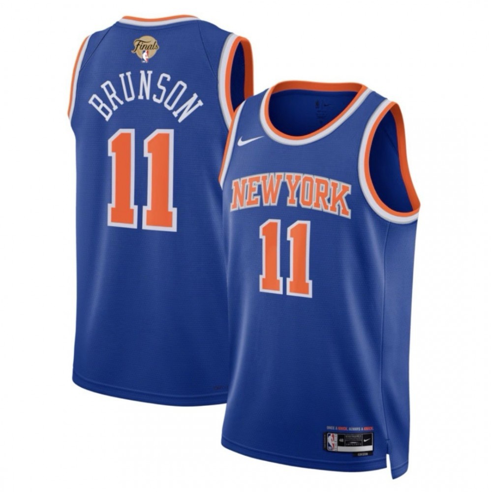 Jalen Brunson New York Knicks Blue 2026 NBA Finals Patch Swingman Jersey - Icon Edition-Pro Kit Vault | Brand New 26/27 Sports Jerseys
